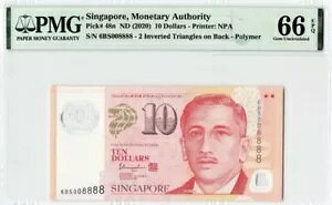 �V���K�|�[�� �t�@���V�[ # 008888 $10 �h�� 2020 �s�b�N�ԍ� 48n PMG: 66 EPQ UNC.#PL2212