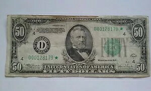 $50 1934-C FRN �X�^�[�m�[�g �N���[�u�����h (#PM-118)