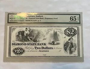デラウェア・シーフォード、$2 ダイヤモンド・ステート・バンク、PMG 65 ジェム未流通。