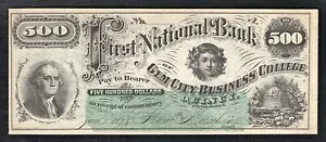 1873 �N $500 �ŏ��̍�����s�W�F���V�e�B�r�W�l�X�J���b�W�p�~���� UNC