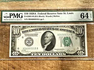 $10 1928A 2001-H HA ubN ZgCX FRN PMG 64EPQ - V[