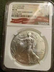 2016 US �V���o�[ �C�[�O�� NGC MS70 30 ���N�L�O�C�[�O��