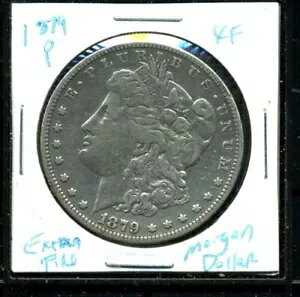 1879 P XF �����K�� �h�� 100 �Z���g �G�N�X�g�� �t�@�C�� 90% �i�C�X �č��V���o�[ US$1 �R�C�� #3979