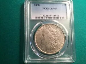1888 ���[�K�� �V���o�[ �_���[ PCGS XF-45 �G�N�X�g���t�@�C��