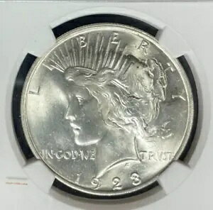 1923 �s�[�X �V���o�[ �h�� ~ NGC - MS 63 ~�������R�C��~ REF#99-032