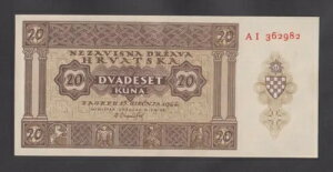 ??NA`A 20 Ni 1944 UNC P9a 񎟐E i`XhCc VAԍ AI 362982