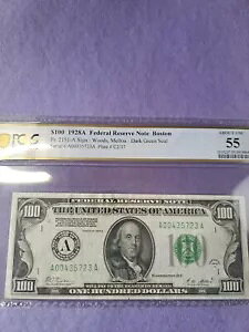 FR 2151-A 1928-A $100 LGS �_�[�N�O���[�� �V�[�� FRN �A�M���������� PCGS AU-55