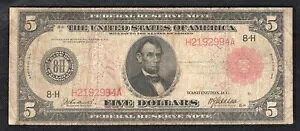 FRB 839b 1914 $5 5 hbhV[ FRN AMs ST.~Y[BC