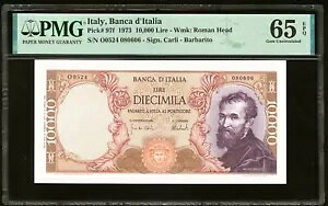 C^A BANCA D'ITALIA 1973 10,000  sbN-97F PCGS  F CU-65-EPQ
