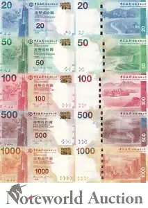 ` BOC Zbg 5  - 20 50 100 500 1000 h 2015 P 341e-345e UNC