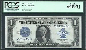 č 1923 $1 Vo[ؖ FR-237   PCGS F CU66-PPQ