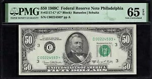 FR 2117-C* $50 1969C FRN �X�^�[�m�[�g - �t�B���f���t�B�A - PMG 65EPQ GEM UNC