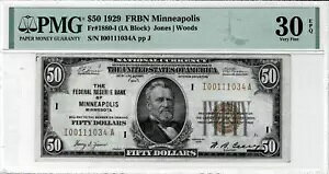 1929 N $50 AMs - fr.1880-I (~lA|X) PMG VF 30 EPQ