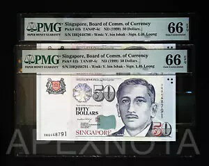 [1HQ �v���t�B�b�N�X] �V���K�|�[�� $50 1999 P41b PMG 66 GEM UNC EPQ LHL �T�C���B BCCS ���[�� X2