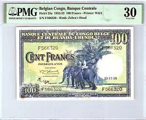 �x���M�[ �R���S 100 �t�����A1952 �` 1953 �N�A�s�b�N�ԍ� 25a �����B PMG �O���[�h 30 VF �B