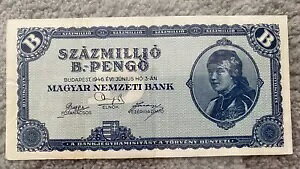 nK[ Szazmillio B.-pengo P-136 WW2 yS 񎟐E 1946