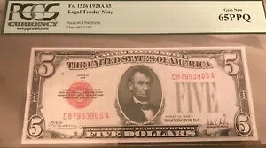 1928-aB $5 ԂV[AčApcgs 65 PPQ