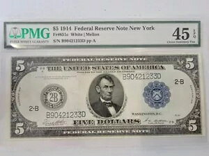 1914N $5 AM j[[N FR.851c zCg PMG EF/EPQ 45 ɂ