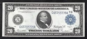 FRB 991b 1914 $20 20 h tXAMs CmCBVJS XF/AU