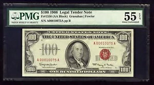 1966 N $100 @ʉ݃bhV[ Fr 1550 Oin/fB PMG 55 EPQ