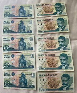 LVR 10 y\ ZAPATA VA [ A UNC s bg 5 PC