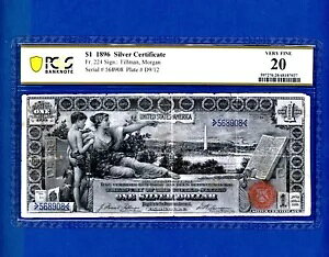 1896 $1 Fr.224 pVo[ؖ PCGS 20 VERY FINE