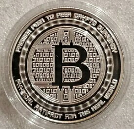 ビットコイン アイコン プルーフ 1 オンス .999 シルバー記念コイン BTC 分散型 新品