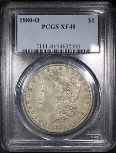 1880-O マイクロオー モーガン ドル PCGS XF40 クラスティ オリジナル ミッド グレード コイン $1