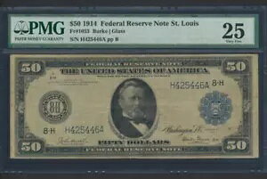 Fr.1053 1914 $50 ZgCX FRN "o[N OX" PMG VF 25 X[p[ A RNeBu