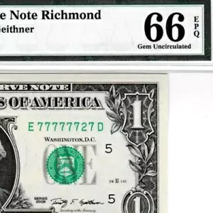 �j�A�\���b�h �{�[�C���O 727 S/N 77777727 $1 2009 �N�A�M�������x������� Fr. 1934-E PMG