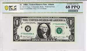 1988A $1 AMsuWEBv-fr.1917-F (FN 5/4) -PCGS 68 PPQ- gbv |bv