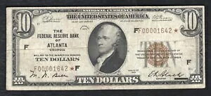 FRB 1860-F* 1929 $10 *X^[* FRBN m[g Ag^AW[WAB ɏ㎿ *8 m̃A*