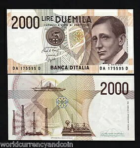 �C�^���A 2000 ���� P115 1990 x 100 ���b�g �o���h�� �}���R�[�j ���W�I���� UNC 2,000 ���ӎ���