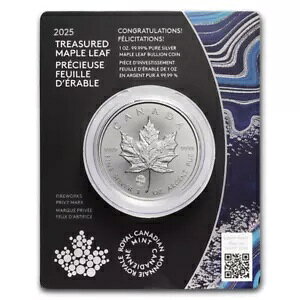2025 RCM $5 1 oz Ag Treasured Silver Maple Leaf ߂łƂ܂