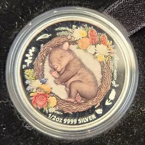 プルーフ シルバー 2021 オーストラリア 1/2 オンス ドリーミング ダウン アンダー ベイビー ウォンバット ボックス & COA 付き