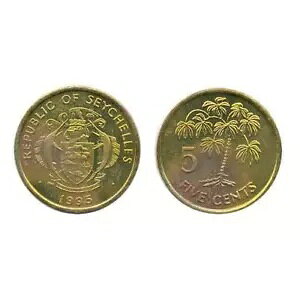 セイシェル産 セイシェル KM47.2 (U) 5セント硬貨 65枚セット! ????