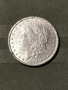 1880 P 90% ���[�K�� �V���o�[ $1 �R�C�� BU OBW ���[�� KM# 110 ���� - *06258