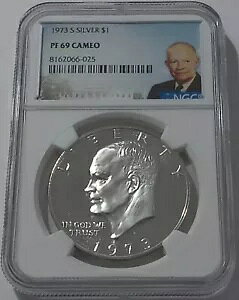 1973 S $1 NGC PF69 JI Vo[ v[t AC[n[ h 40% Vo[ IKE x