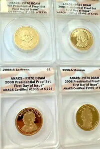 2008-S �哝�� 4 �R�C���ԍ��t���Z�b�g ~ ANACS PR70 DCAM ~ �S 4 #1995 of 5725