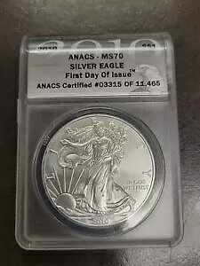 2010 ANACS MS70 MS 70 .999 1 �I���X �A�����J�� �V���o�[ �C�[�O�� �R�C��