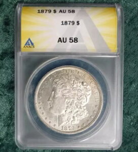 1879 ANACS AU 58 K݁AAJO 1h