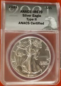 2021�N�A�����J���E�V���o�[�E�C�[�O���ES$1�h���d�݁BANACS - MS70�B�^�C�vII�BANACS�B�����قȂ�܂��B