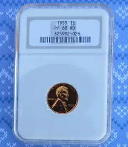 1955 NGC �v���[�t 68 ���b�h �����J�[�� �E�B�[�g �Z���g�A�O���[�h�W�F�� PF 68 RD 1 �Z���g �R�C��