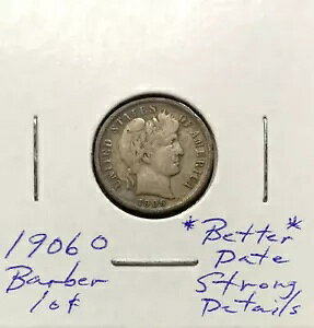 1906 O Barber Dime ~ *���ǂ����t* + �\�ʑ����ǃG���[*~ ���ɏڍׂȃR�C��