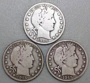 1914 D 1915 D & 1915 S Vo[ o[o[ n[t _[ 50c č^Cv RC 3 