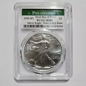 1 �I���X 2020-P USA �V���o�[ �C�[�O�� �R�C�� �t�B���f���t�B�A 1 ���ڋً}���s PCGS MS69