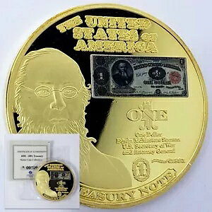 2016 Atty General Stanton $1 Treasury Note Tribute Comm Proof Coin wCOA VH-GS684