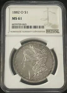 1882-o モーガン シルバー ダラー NGC MS-61 非常に魅力的なコインです。