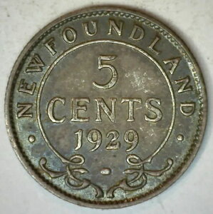 1929 �j���[�t�@���h�����h��� 5 �Z���g �R�C�� AU 5c �J�i�_�̉����t������ �ق� UNC