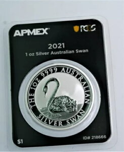 2021 .9999 �V���o�[ 1 �I���X �I�[�X�g�����A SWAN BU FIRST STRIKE �R�C�� PCGS TEP